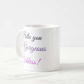 こんにちはゴージャスな女神様! コーヒーマグカップ (正面左)