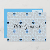 「こんにちはゴージャス」パイナップルはがき ポストカード (正面/裏面)