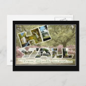 こんにちはサウスカロライナのヴィンテージ旅行郵便はがきから ポストカード (正面/裏面)