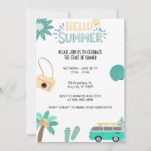 こんにちはサマー パーティー 招待状 (正面)