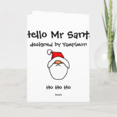 こんにちはサンタ氏 シーズンカード (裏面)