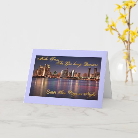 こんにちはサンディエゴの挨拶状から カード (黄色い花)