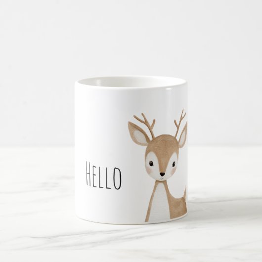 こんにちはシカ コーヒーマグカップ (中央)