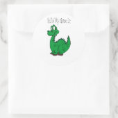 こんにちはステッカー ラウンドシール (バッグ)