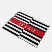 こんにちはストライプのなドア・マットを相殺して下さい ドアマット (アングル)