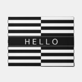 こんにちはストライプのなドア・マットを相殺して下さい ドアマット (正面)