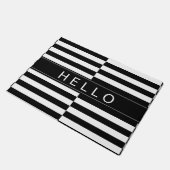 こんにちはストライプのなドア・マットを相殺して下さい ドアマット (アングル)