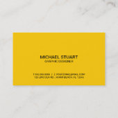 こんにちはスピーチの泡|カジュアルなモダンな黒く及び黄色 名刺 (裏面)