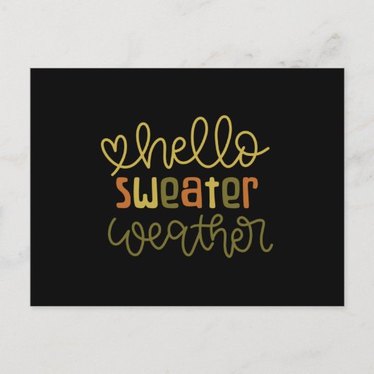 こんにちはセーターの天気 ポストカード (正面)