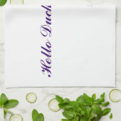 こんにちはダッキーのカスタムな台所タオル キッチンタオル (折り畳み)