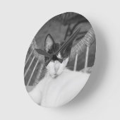 こんにちはニャー… ラウンド壁時計 (傾斜)