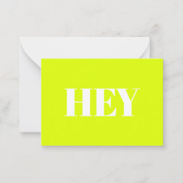 こんにちはネオンのチャートルーズグリーンホワイト アドバイスカード
