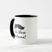 こんにちはハンサムなおもしろいコーヒーマグデザイン マグカップ (正面左)