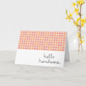 こんにちはハンサムなカード カード (黄色い花)