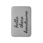 こんにちはハンサムな素朴なシックなバーラップリネンのジュート バスマット (正面縦)