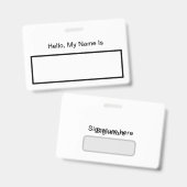 こんにちはバッジ バッジ (正面＆裏面)