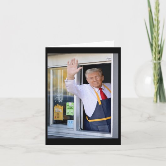 こんにちはバーガードナルドトランプ調理師フリーズの労働者 カード (正面)