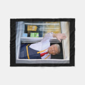 こんにちはバーガードナルドトランプ調理師フリーズの労働者 フリースブランケット (正面(横))