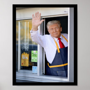 こんにちはバーガードナルドトランプ調理師フリーズの労働者 ポスター