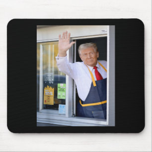 こんにちはバーガードナルドトランプ調理師フリーズの労働者 マウスパッド
