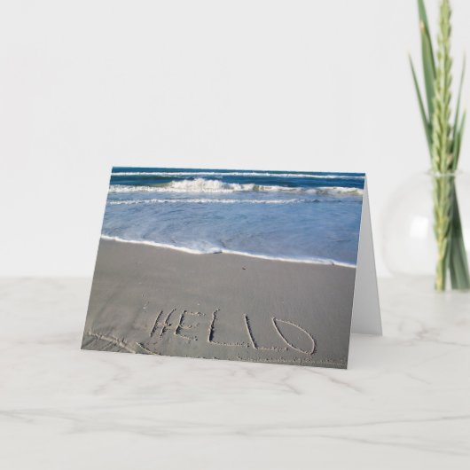 こんにちはビーチから カード (正面)