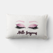 こんにちはピンクのアクセントの豪華な腰神経の枕 ランバークッション (裏面)