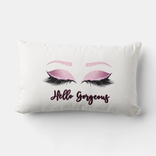 こんにちはピンクのアクセントの豪華な腰神経の枕 ランバークッション (裏面)