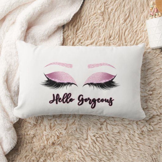 こんにちはピンクのアクセントの豪華な腰神経の枕 ランバークッション (ブランケット)