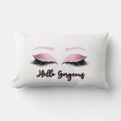 こんにちはピンクのアクセントの豪華な腰神経の枕 ランバークッション (正面)