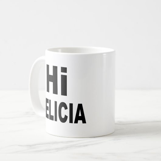 こんにちはフェリシアのBYEのフェリシア コーヒーマグカップ (正面左)