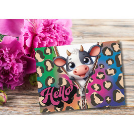 こんにちはブウ牛のピーク ポストカード