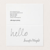 こんにちはプロのミニマリスト灰色の白 名刺 (外部フラット)