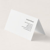 こんにちはプロのミニマリスト灰色の白 名刺 (裏面)