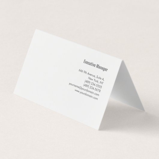 こんにちはプロのミニマリスト灰色の白 名刺 (裏面)