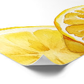 こんにちはベイビーレモンシトラスベイビーシャワーのウェルカムサイン ポスター (角)