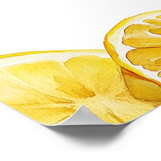 こんにちはベイビーレモンシトラスベイビーシャワーのウェルカムサイン ポスター (角)