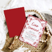 こんにちはベイビー イタリアン ピザ シャワー 招待状