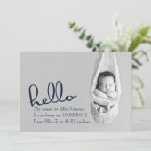 こんにちはベイビー - 誕生のお知らせ 案内状 (スタンド正面)