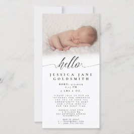こんにちはベビーの誕生の発表の一口は及びパーティーに会います 案内状