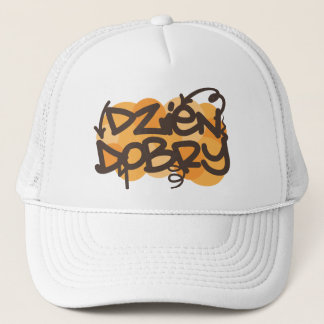 こんにちはポーランドの落書きのスタイルで キャップ