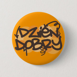 こんにちはポーランドの落書きのスタイルで 缶バッジ