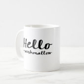 こんにちはマシュマロのマグ コーヒーマグカップ (正面左)