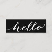 こんにちはミニマルな原稿のプロフェッショナル スキニー名刺 (正面)