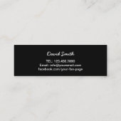 こんにちはミニマルな原稿のプロフェッショナル スキニー名刺 (裏面)