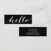 こんにちはミニマルな原稿のプロフェッショナル スキニー名刺 (正面/裏面)