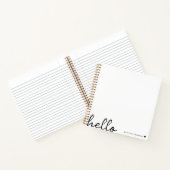 こんにちはミニマル | モダンハートのクリーンシンプル白 ノートブック (内部)