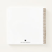 こんにちはミニマル | モダンハートのクリーンシンプル白 ノートブック (裏面)