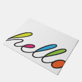 こんにちはモダンなColorblockのドア・マット ドアマット (アングル)