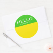 こんにちはユニーク私の名前は – レモンライム ラウンドシール (封筒)
