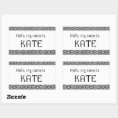 こんにちはユニーク私の名前は – name tagsスタンプ 長方形シール (シート)